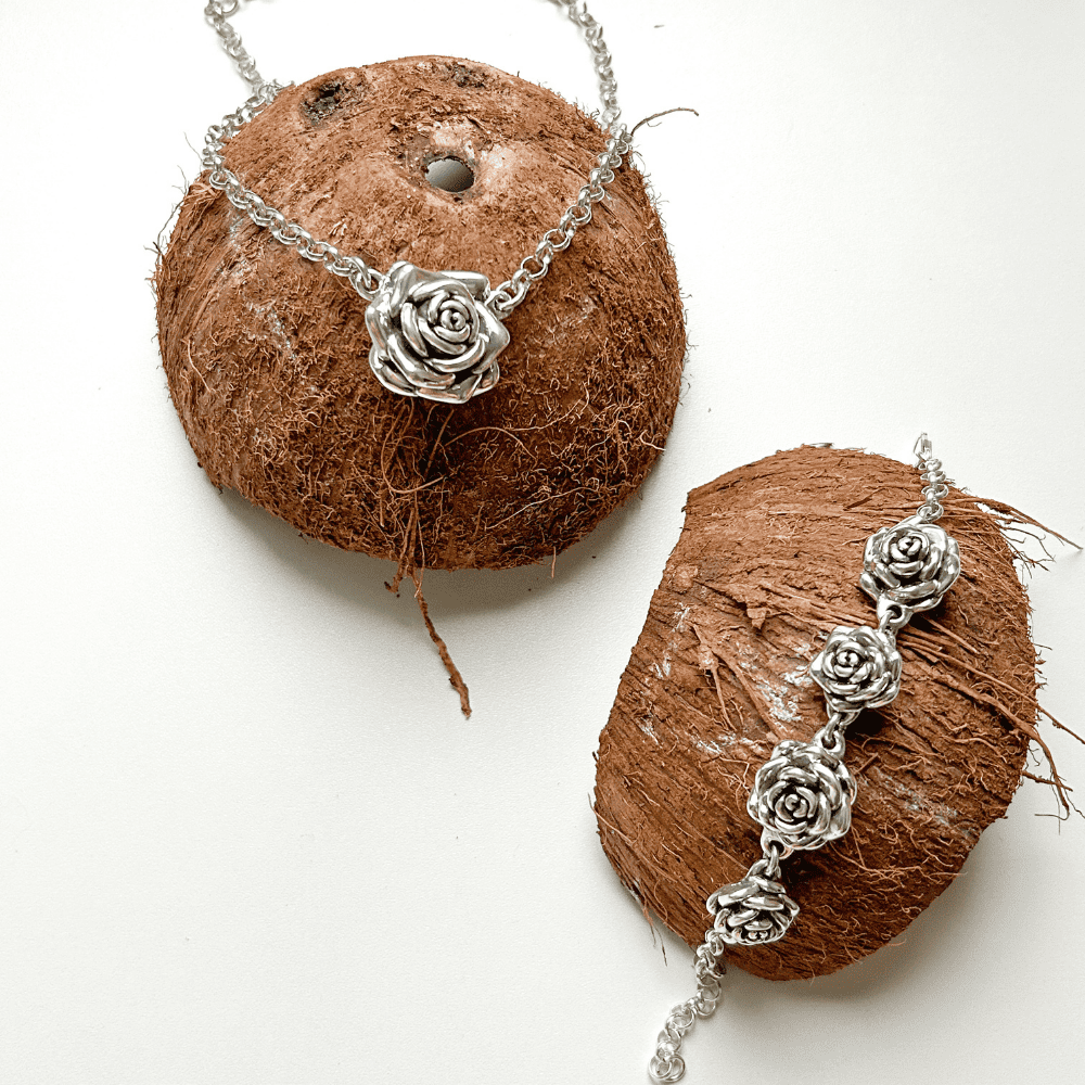 Pulseira Eletroformação Rosas em Prata 925 - Imagem 3