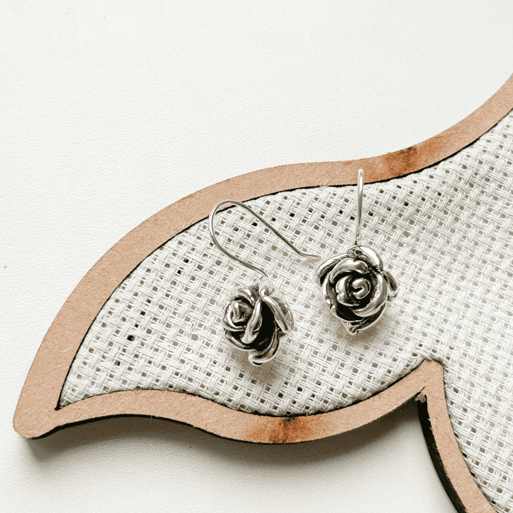 Brinco Rosa em Eletroformação – Prata 925