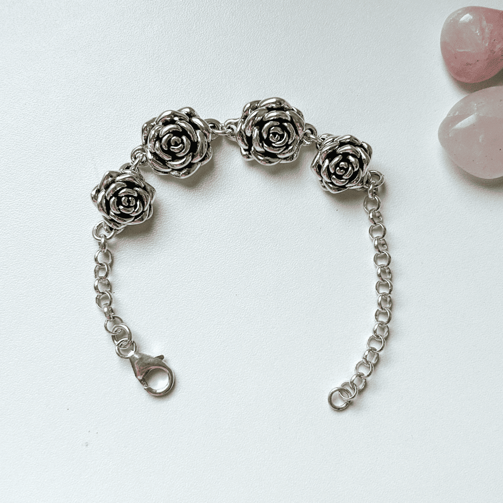 Pulseira Eletroformação Rosas em Prata 925 - Imagem 2