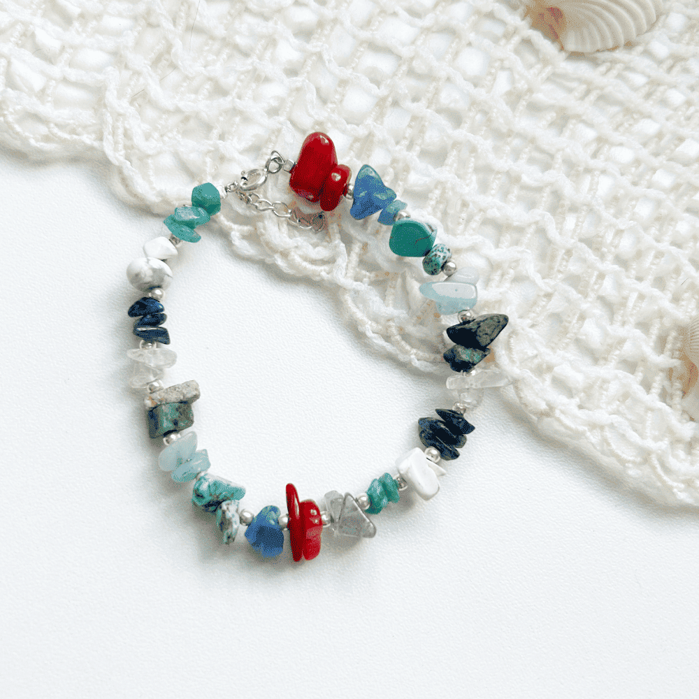 Pulseira Pedras Naturais em Prata 925