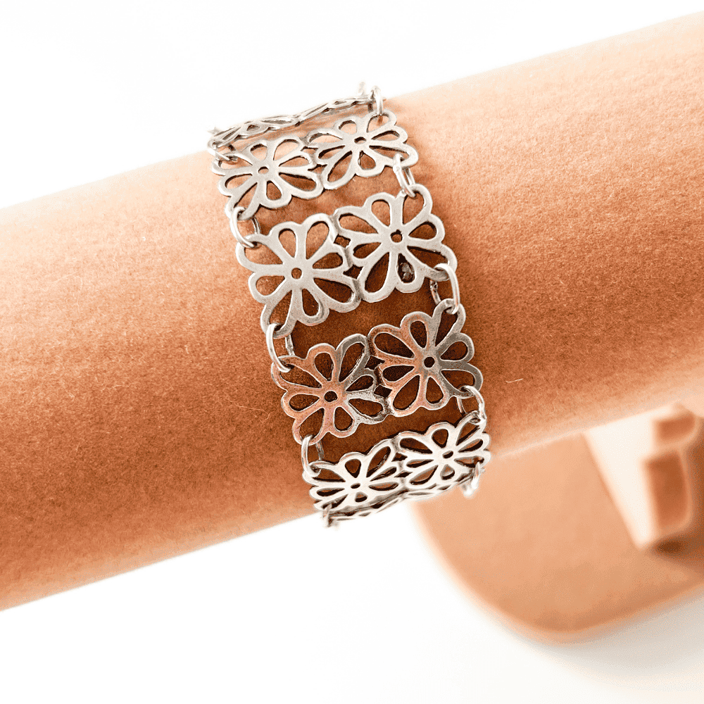 Pulseira Envelhecida em Prata 925