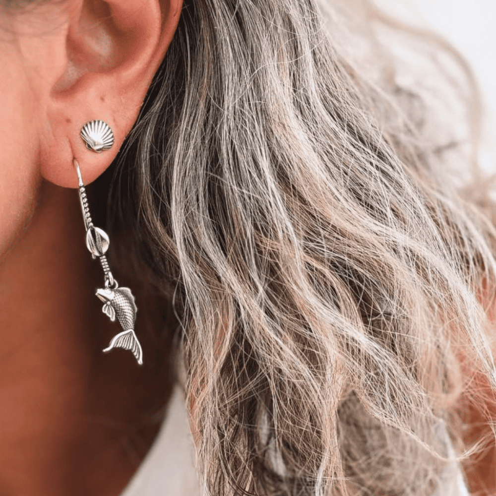 Brinco Carpa - Prata 925