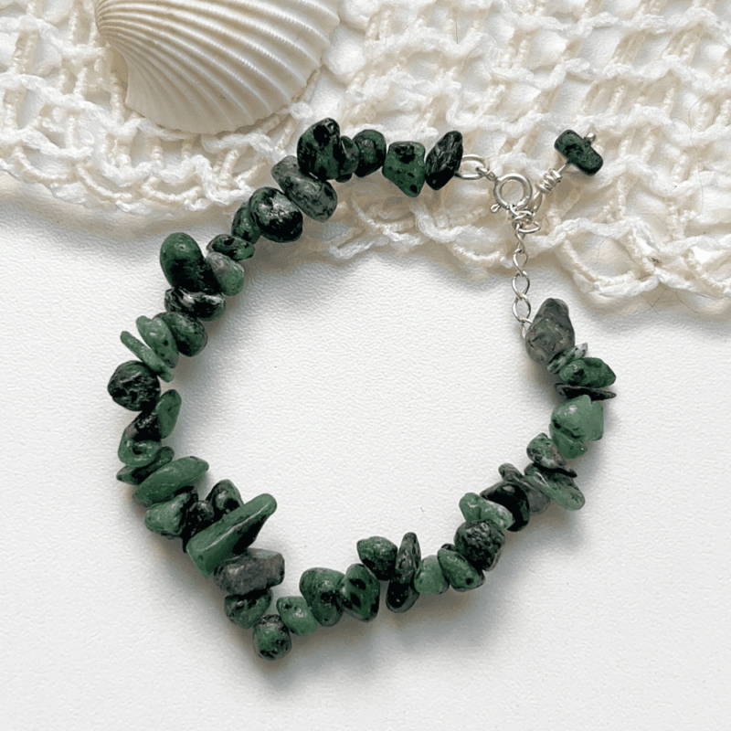 Pulseira Zoisita - Prata 925